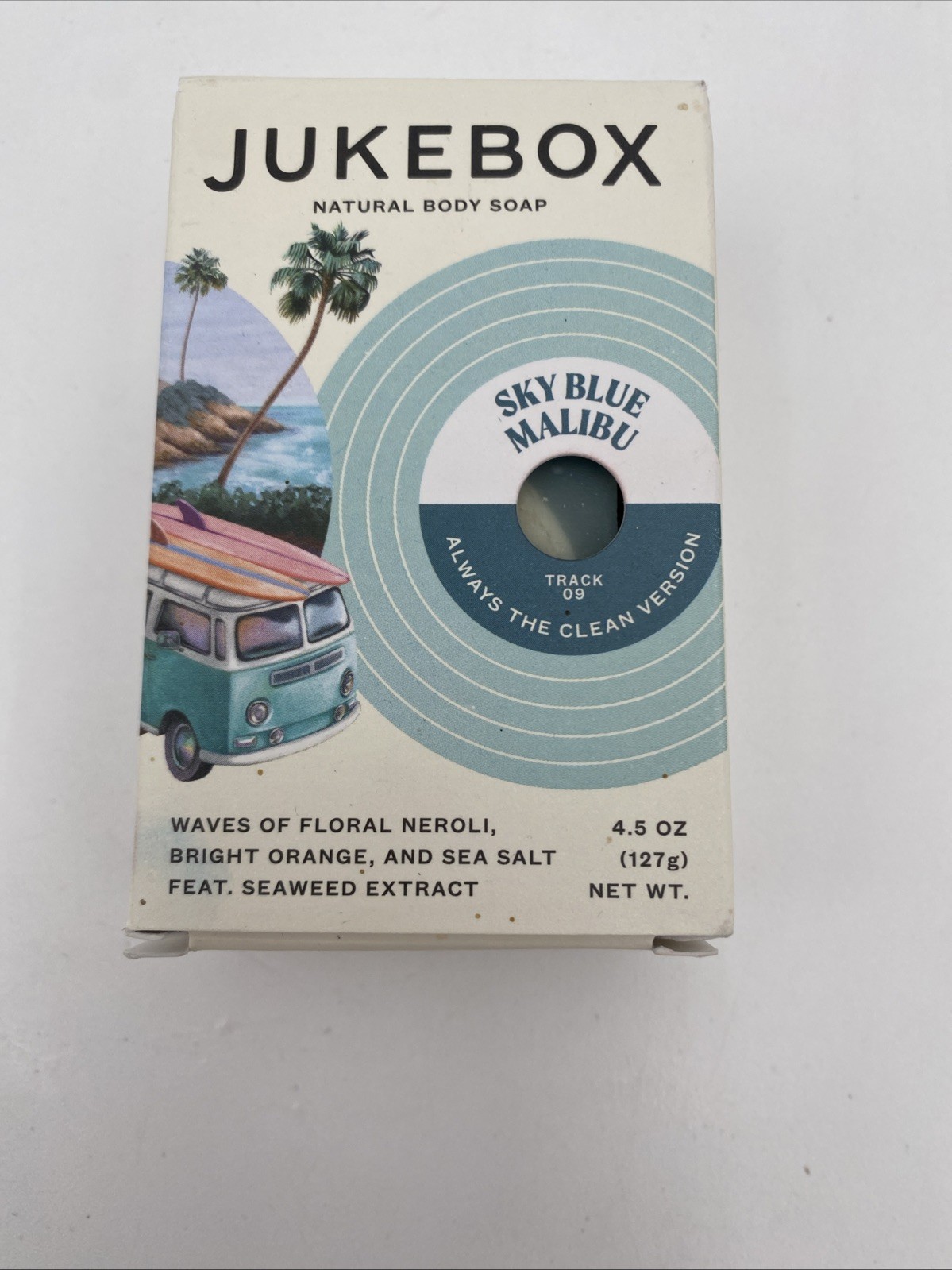 NIB Dr Squatch Jukebox “sky Blue Malibu'” Bar Soap 4.5 Oz