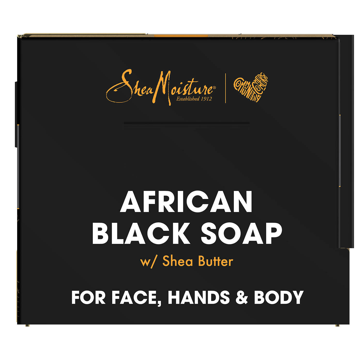 SHEA MOISTURE AFRICAN BLACK SOAP WITH SHEA BUTTER, (8 oz, 4 PK) NO PARABENS