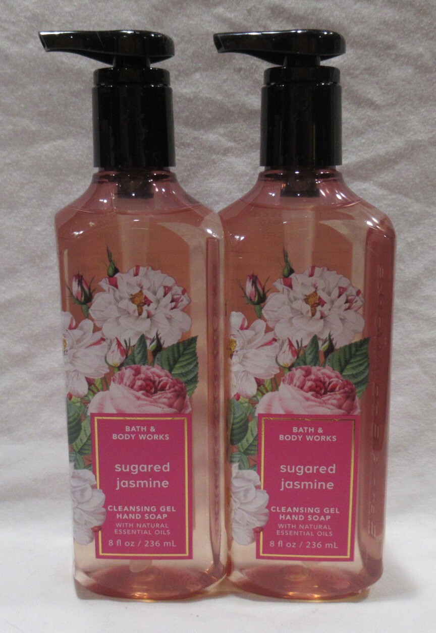 Bath & Body Works Cleansing Gel Hand Soap essential Lot Set of 2 SUGARED JASMINE