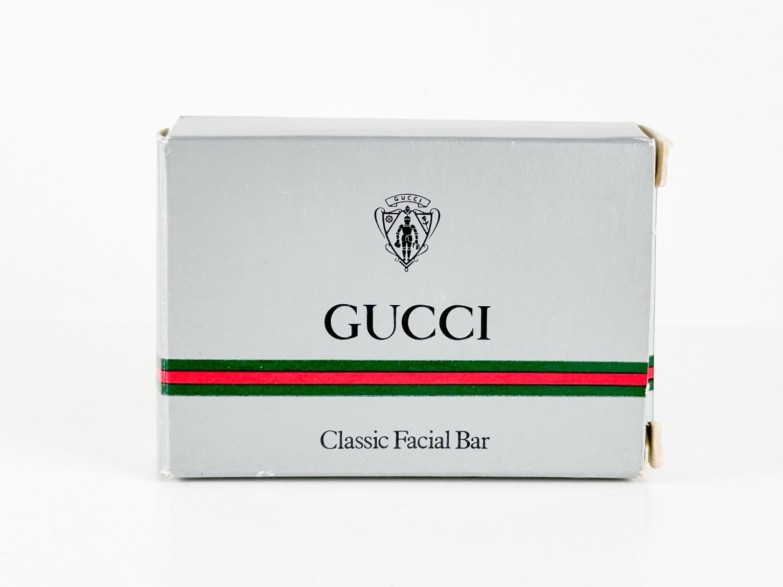 Vintage 1980s Gucci Logo Classic Facial Soap 1.6 Ounce Bar And Original Logo Box