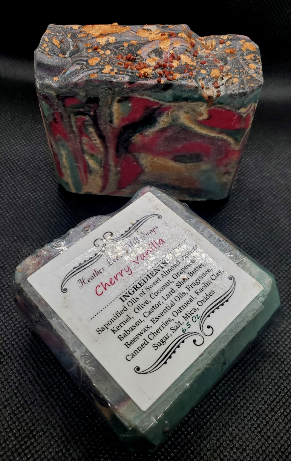 Artisan Cold Process Coconut Milk Cherry Vanilla Soap Approx. 5.5oz