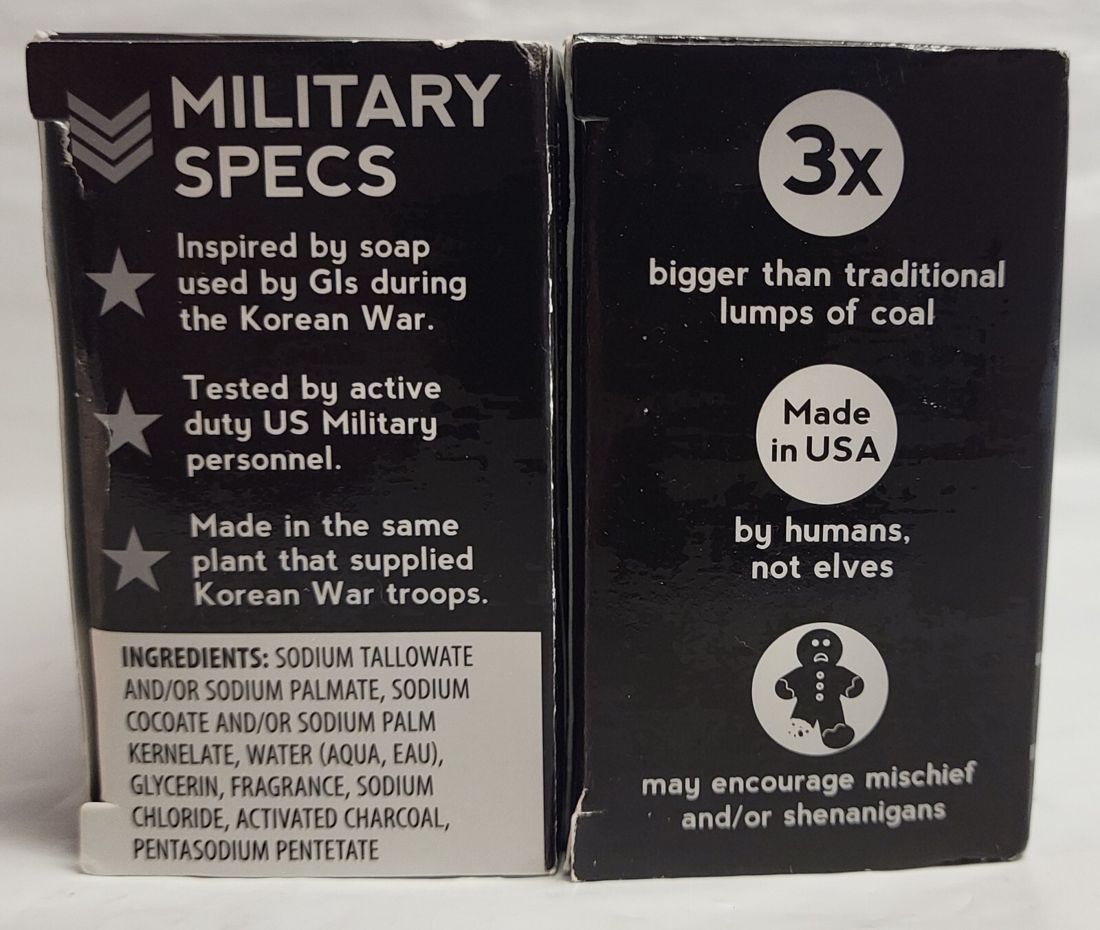 2 Duke Cannon Big Lump Of Coal Bar Soap for Men 10oz Activated Charcoal Stocking
