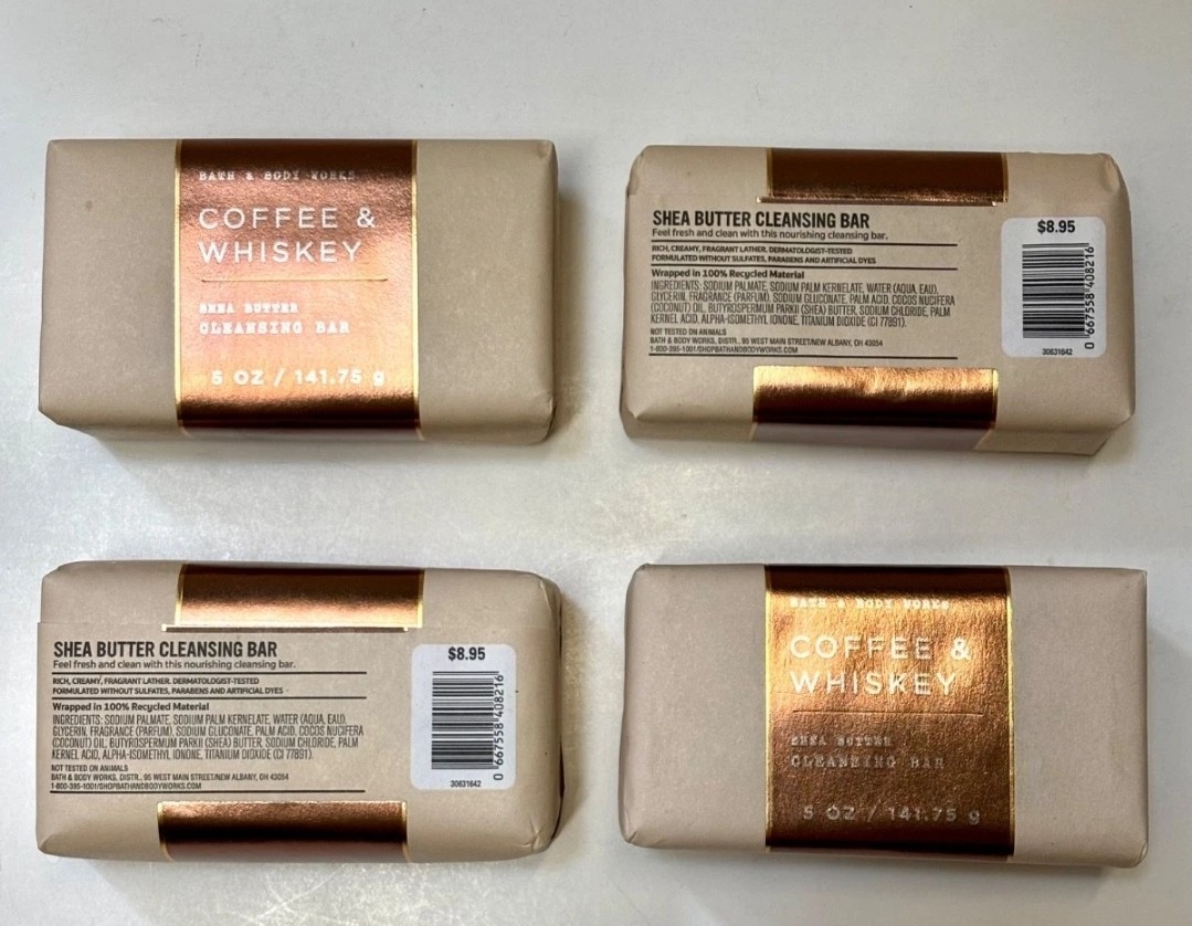 4 Pack~Bath & Body Works Men’s’ Collection Shea Butter Bar Soap 5oz~NEW! RARE!