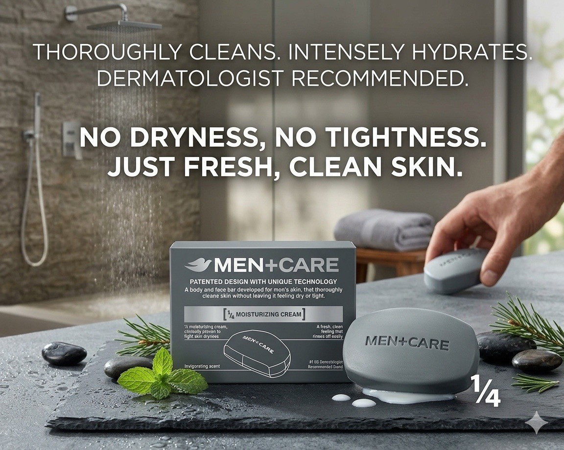 Dove Men + Care Extra Fresh 1/4 Moisturizing Cream Body Soap New