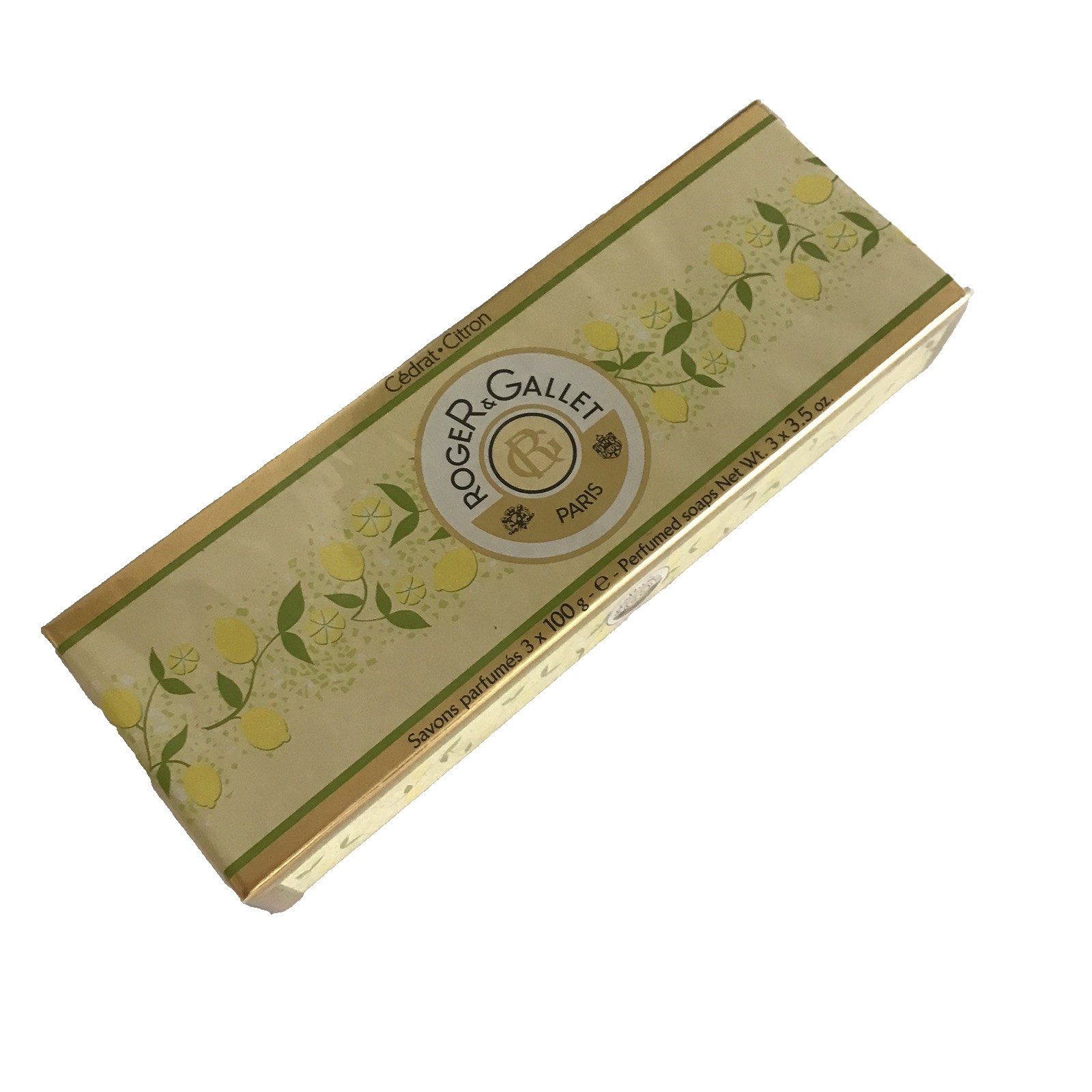 Roger & Gallet PARIS Perfumed Soap Cédrat Citron Set of 3 X3.5oz SEALED NIB