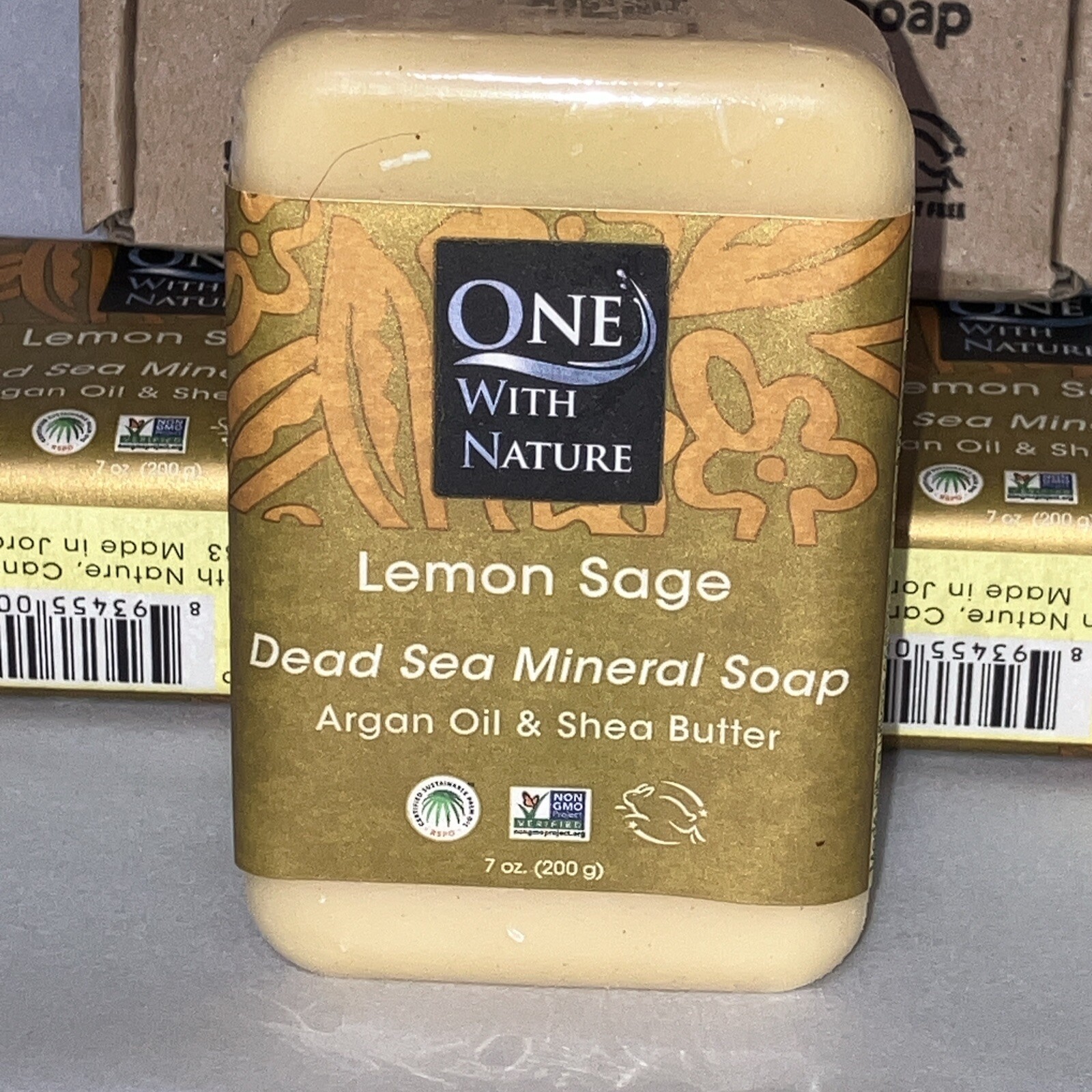 One With Nature Soap Bar Lemon Sage 7oz (Pack of 3)