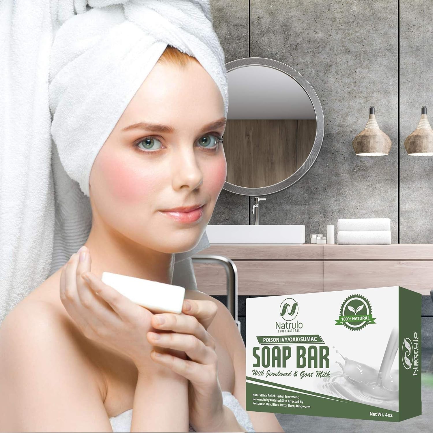 Poison Ivy Soap Bar With Jewelweed For Natural Itch Relief And Soothing Skin