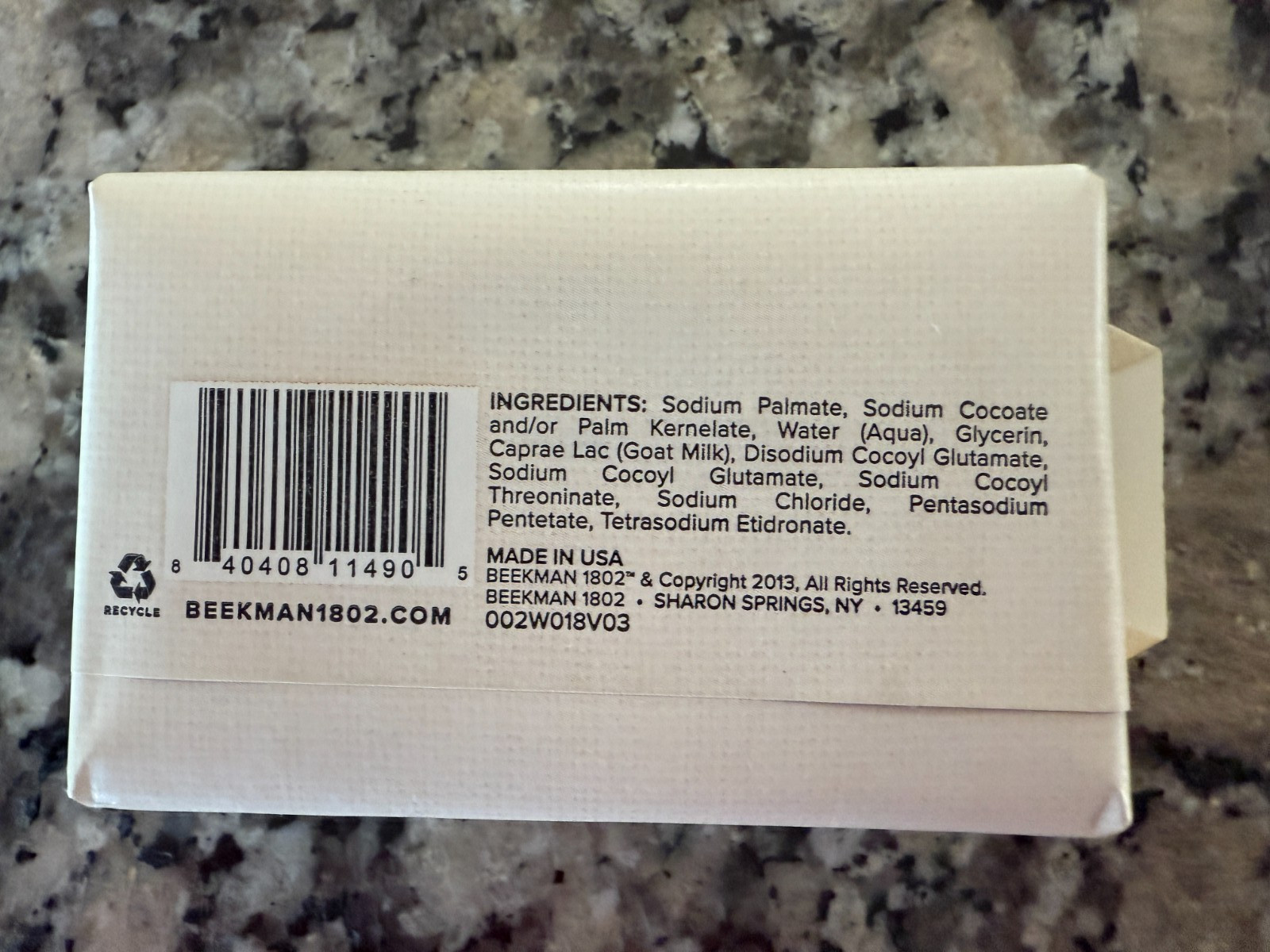 Beekman 1802 Goat Milk Soap Bar PURE Palm Size 3.5 Oz New (Open Adhesive)