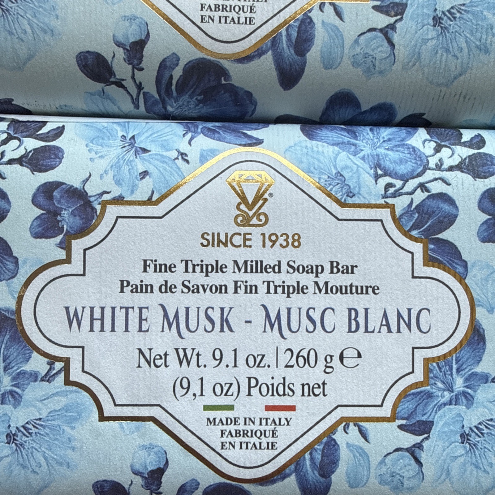 2 pcs ZENI Scent : White Musk fine Milled ITALIAN Soap Bar 9.1 Oz/each