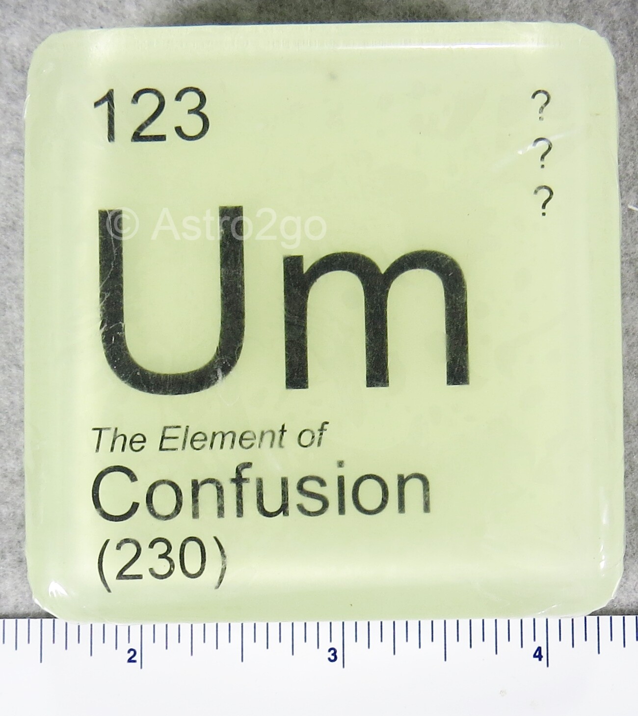 PERIODIC TABLE ELEMENT “Um” CONFUSION NOVELTY GLOW HAND SOAP-4 oz JUST BUBBLY