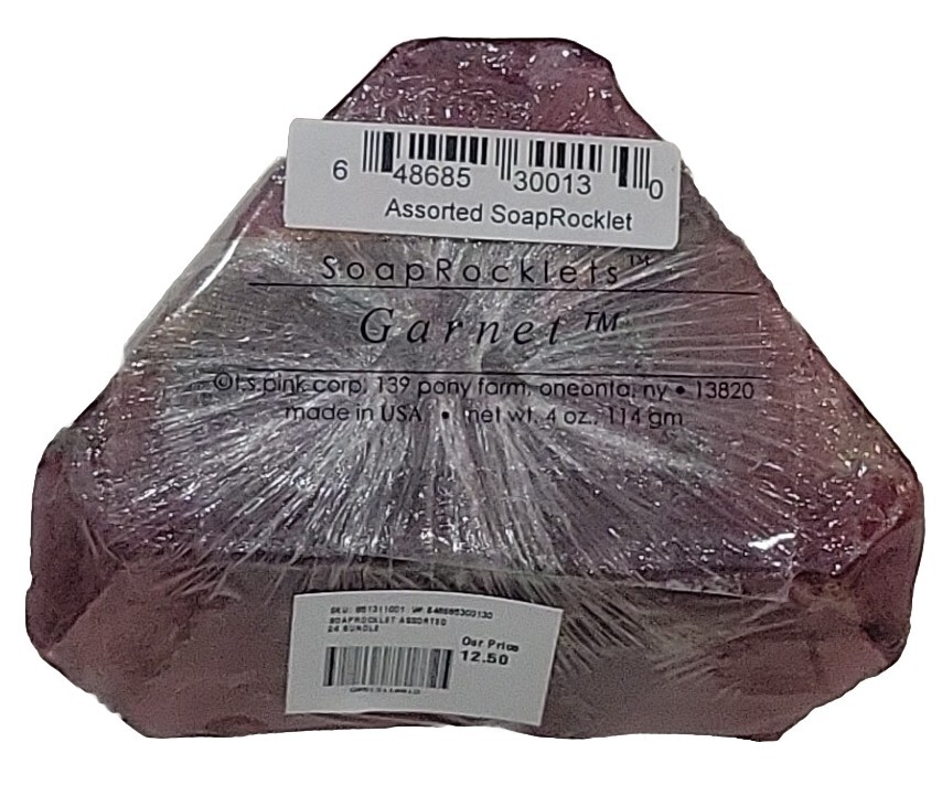SoapRocklets .GARNET. T.S. PINK CORP. All Natural 4oz Soap Rocks 4OZ MADE IN USA
