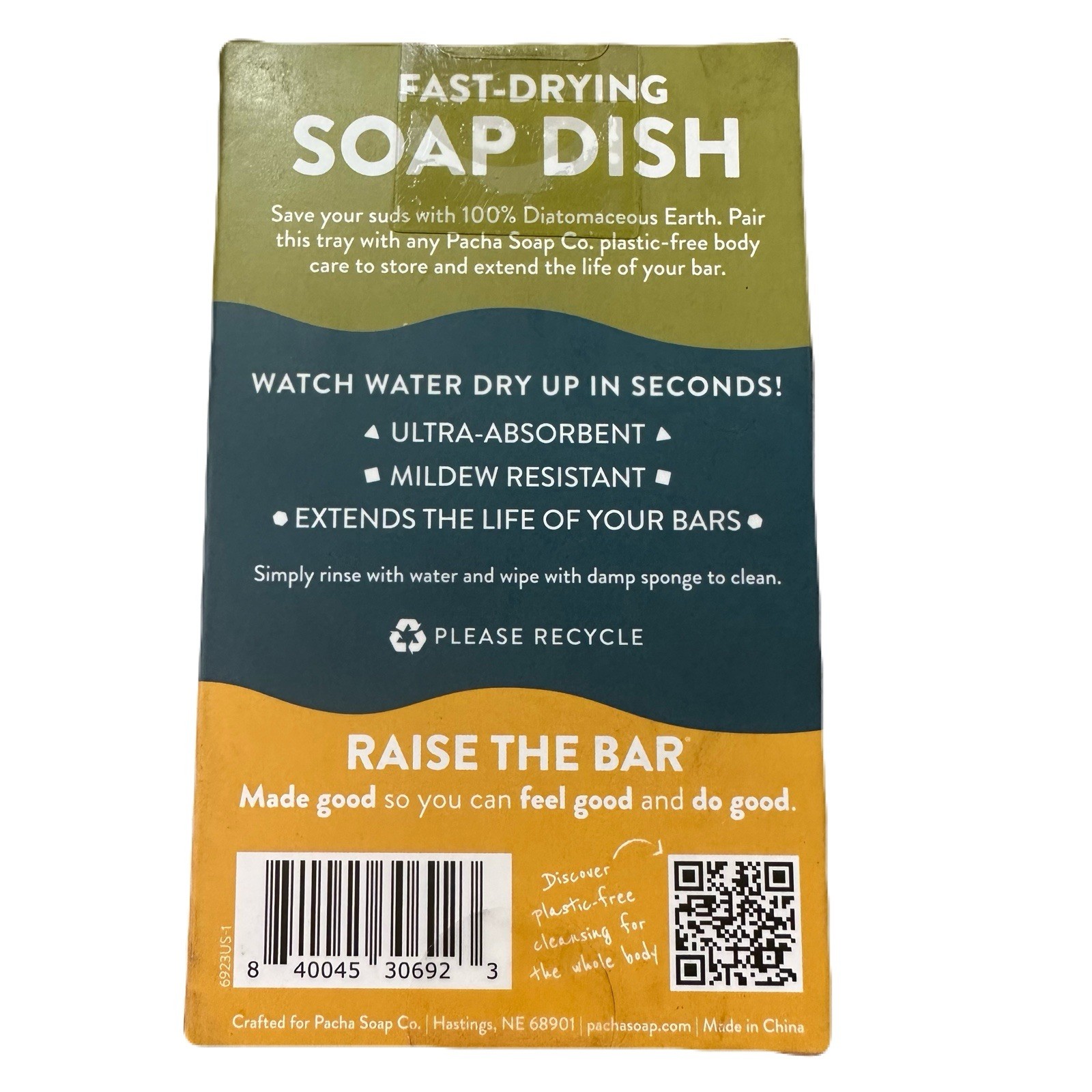 Pacha Soap Co. Four 4oz Bar Soaps, Soap Saver Shower Bag, Soap Dish All Natural