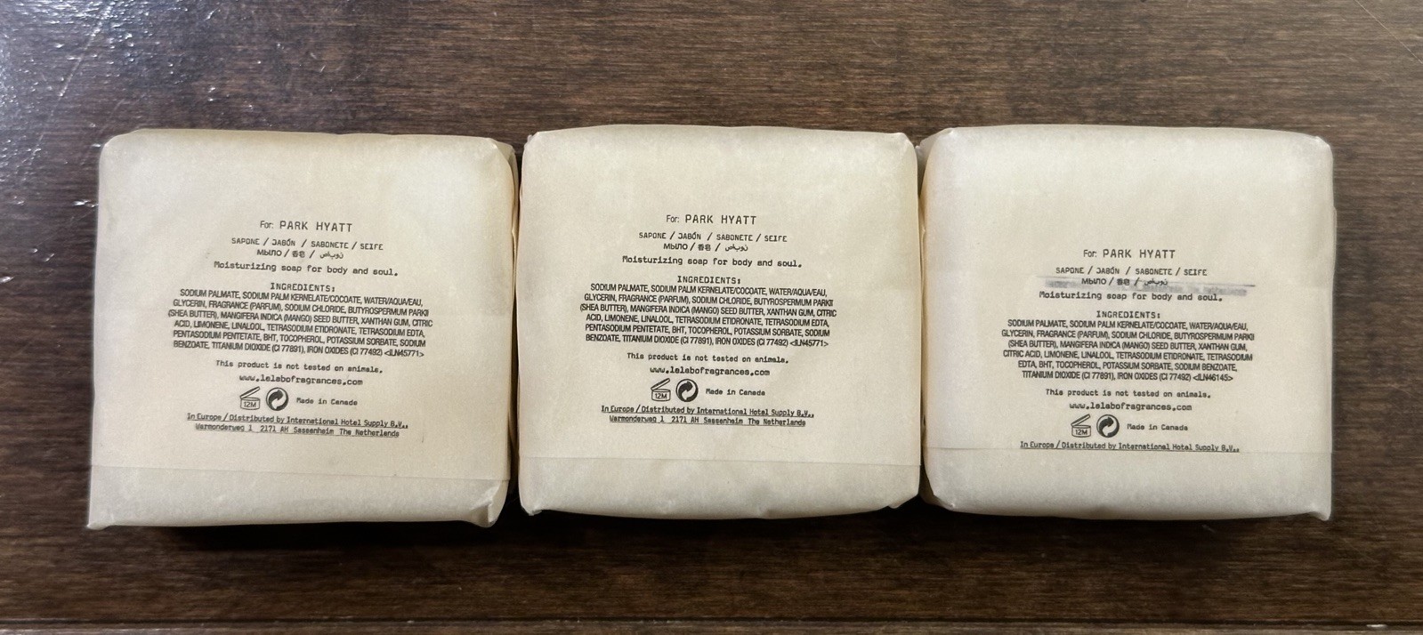 New 3 PC 1.8 oz Le Labo Bergamote 22 soap / 5.4oz total