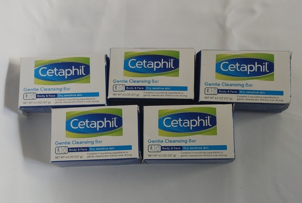 CETAPHIL Gentle Nourishing Cleansing Bar, 4.5 oz. Pack of 5