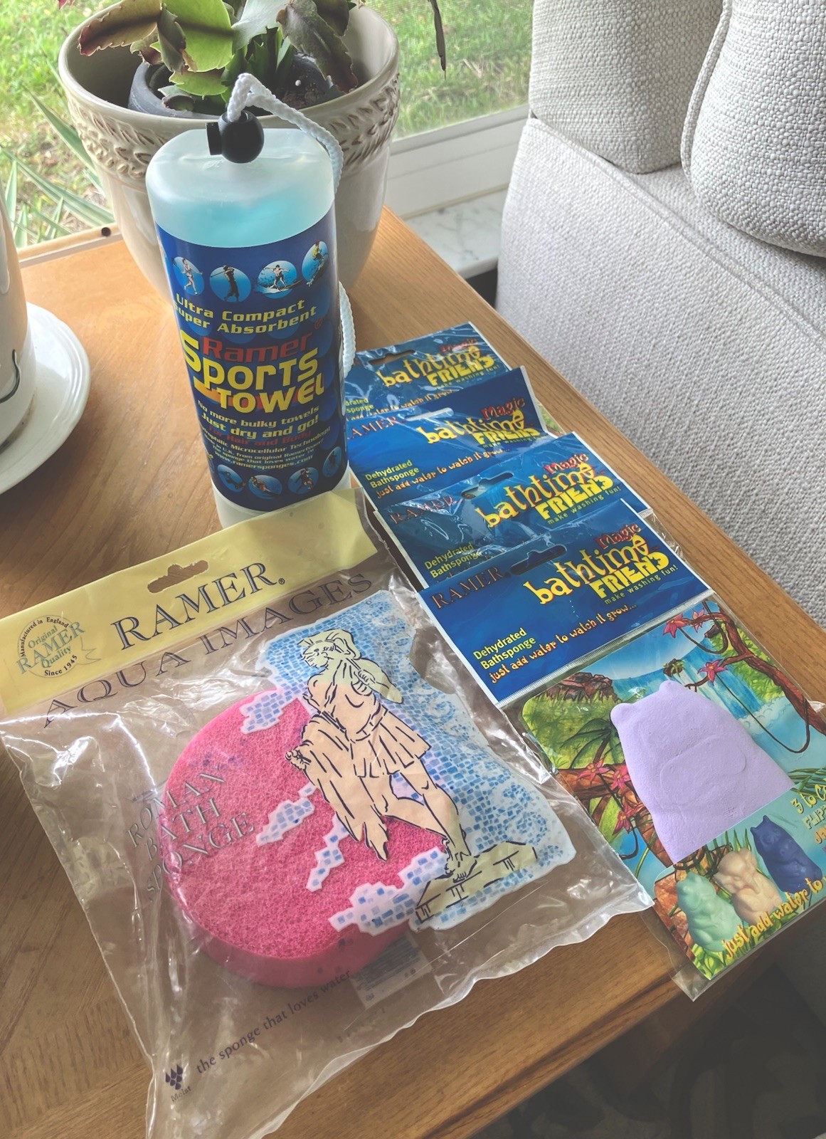 RAMER Made In England Bath Sponges And Sport Towel