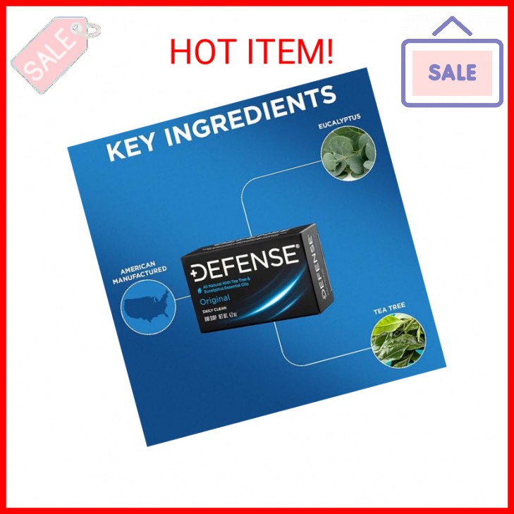 Defense Soap 4.2 Oz Bar – 100% Natural Tea Tree and Eucalyptus Oil