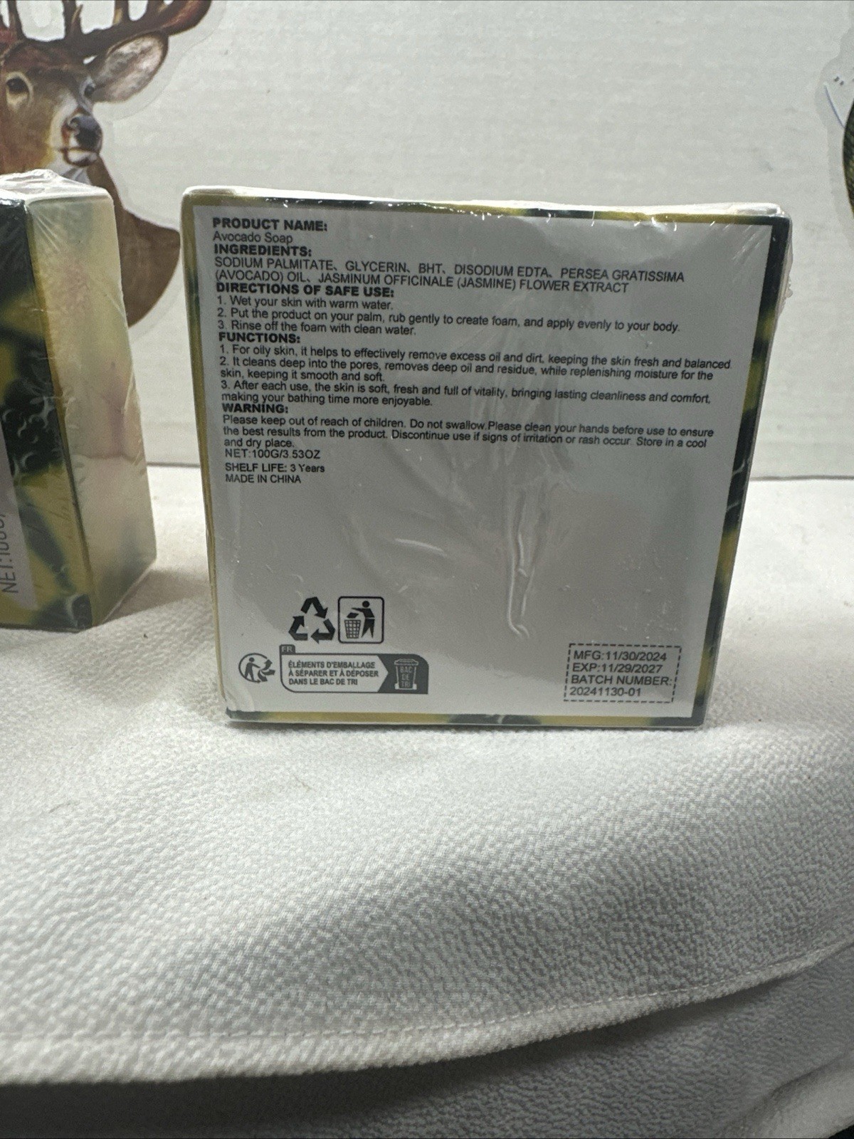 2X Twin Pack Avocado Soap Nourishing Skin Brightening Face&Body Bath Bar Soap