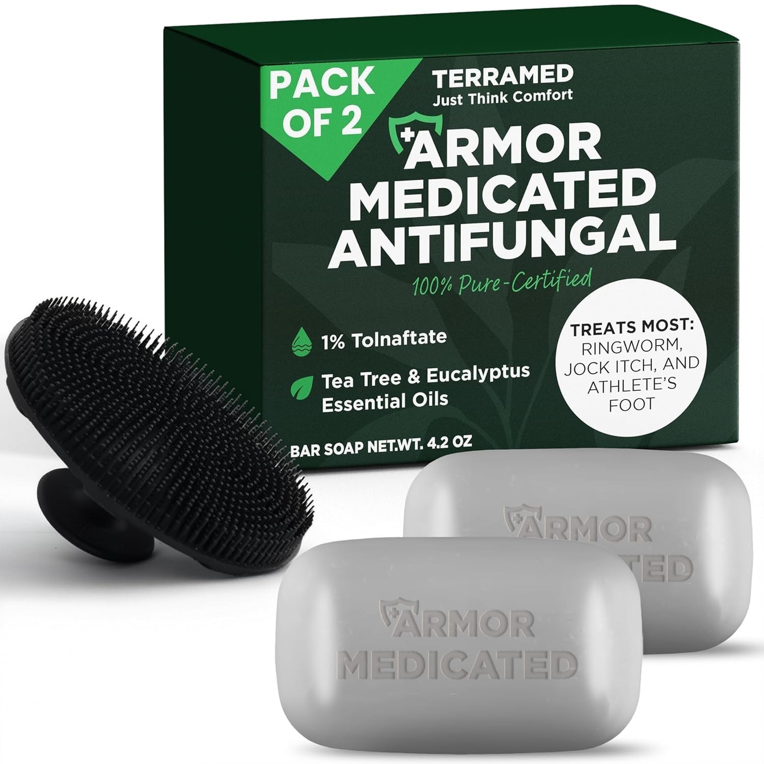 Tolnaftate Medicated Soap 2-Pack | Jock Itch, Ringworm & Athlete’s Foot Solution