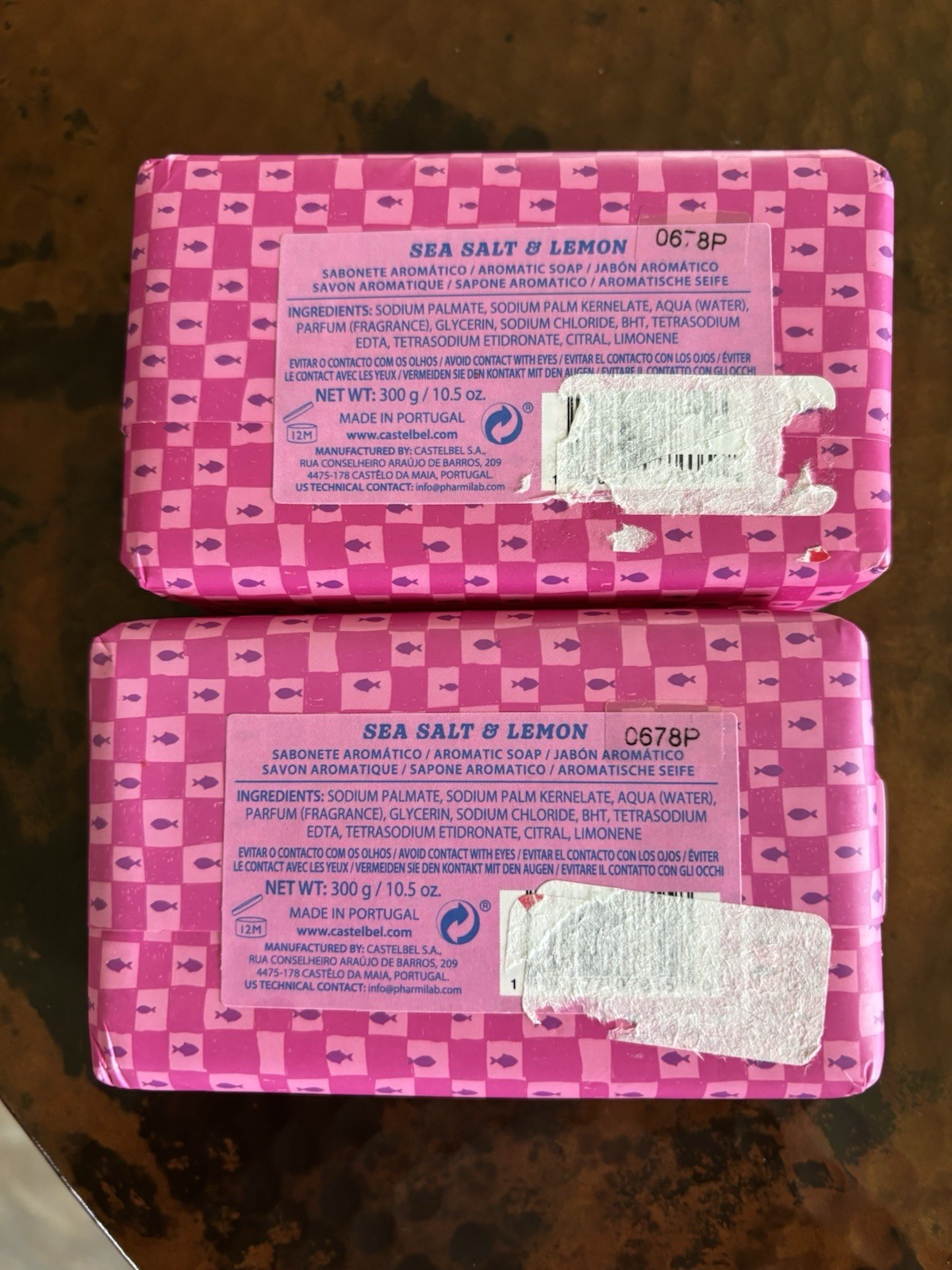 CASTELBEL 2 JUMBO Sea Salt &Lemon Scented Soap Bars /10.5 ozs each – Ltd Ed.