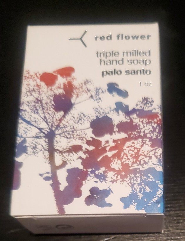 RED FLOWER (SET OF 4) Triple Milled Soap Bars Travel Size 1oz Each Paraben-Free