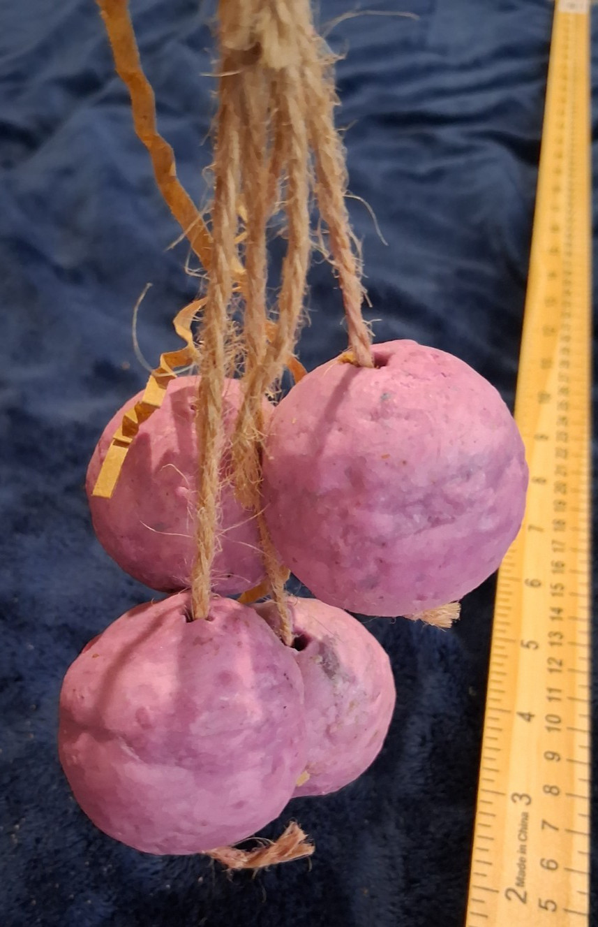 Handcrafted Grape Shaped Soap on a Rope Lot Concord Scented Goat Milk Balls
