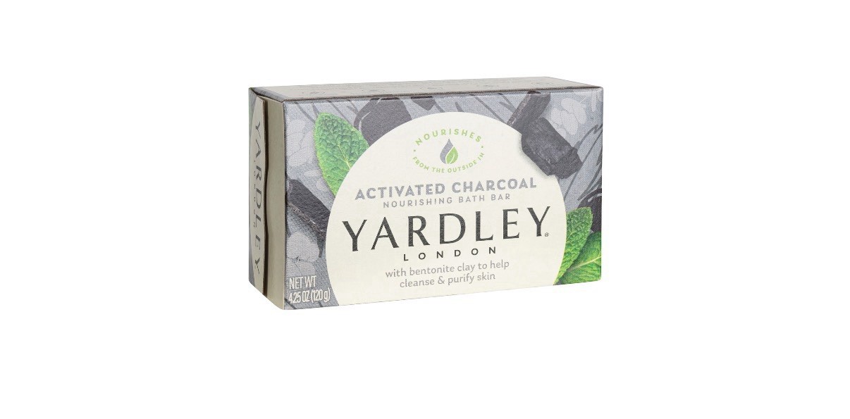 Pack 3 Yardley Activated Charcoal Bentonite Clay Nourishing Bath Bar Soap 4.25