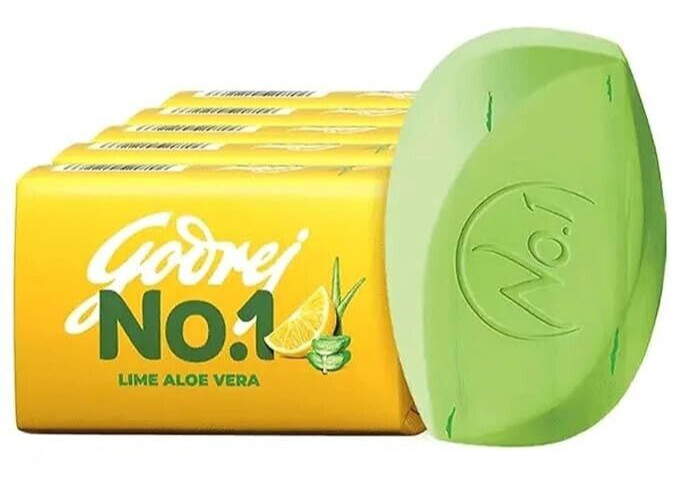 Godrej No.1 Lime & Aloe Vera Soap – Pack of 5 (100gm each) fast ship