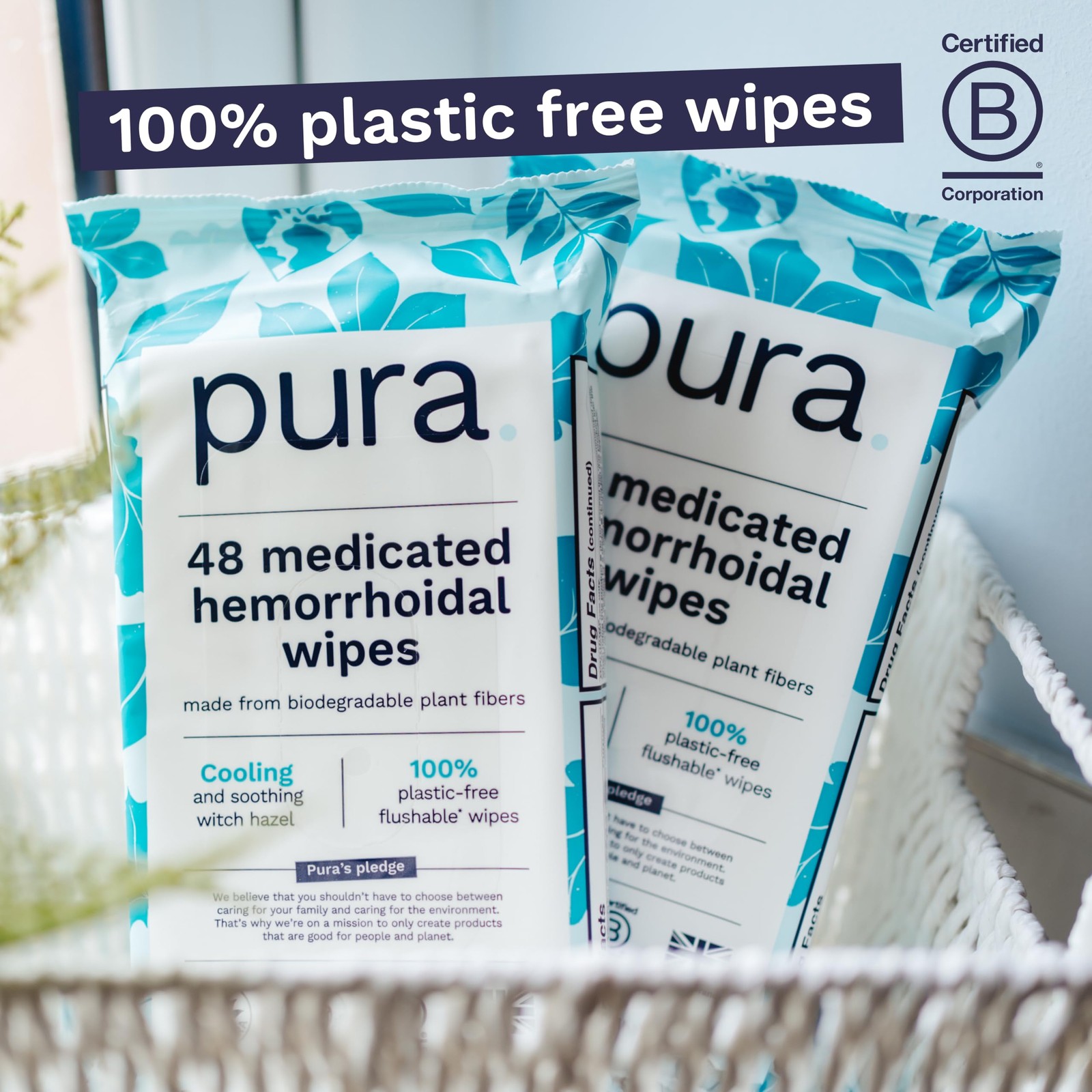 Pura XL Flushable Medicated Wipes for Hemorrhoid Relief, Extra-Large, Fragrance-