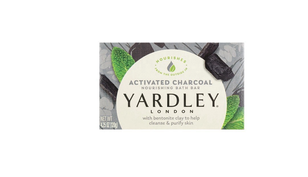 Pack 3 Yardley Activated Charcoal Bentonite Clay Nourishing Bath Bar Soap 4.25