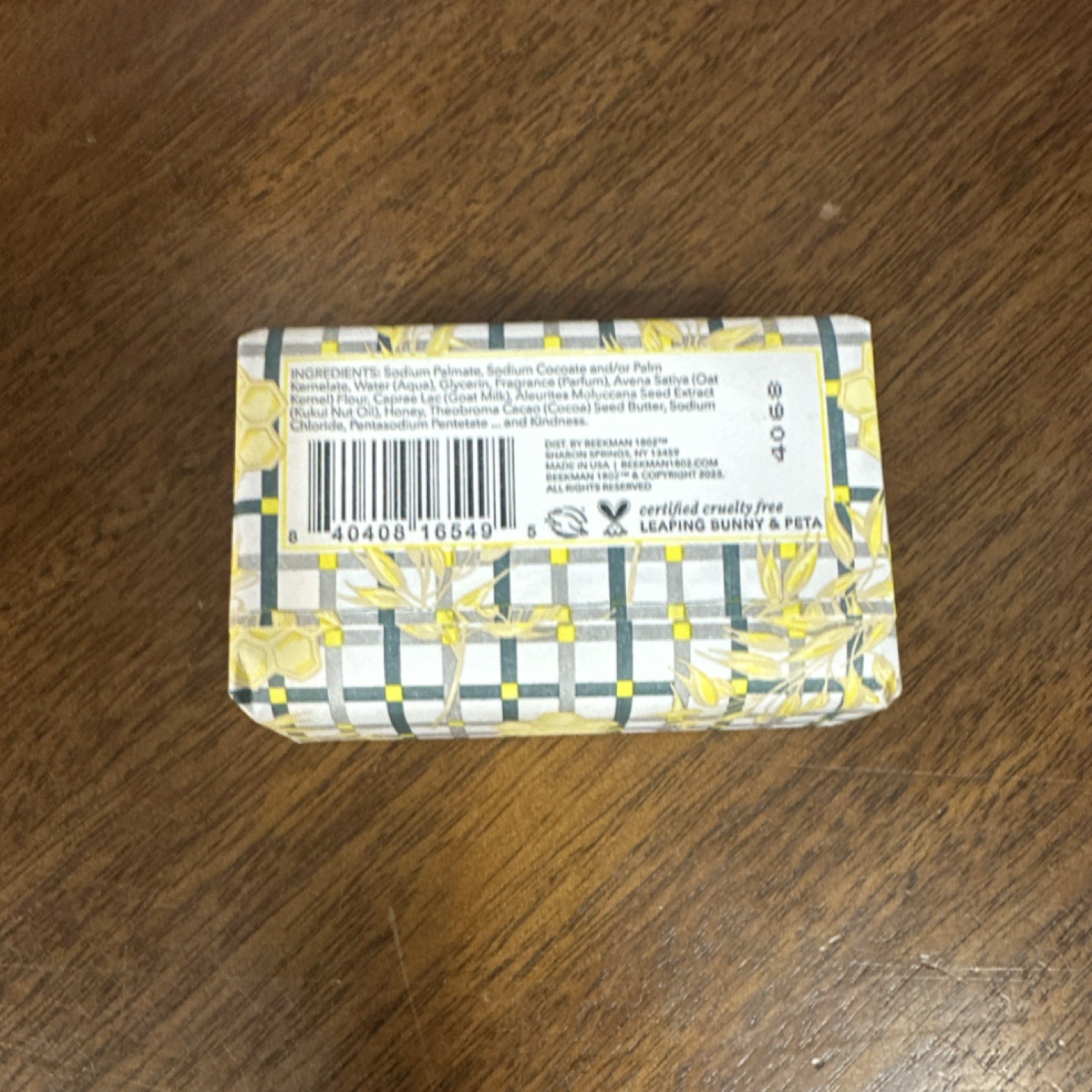 Beekman 1802 Honey & Oats Goat Milk Soap 3.5 oz Animal Cruelty-Free