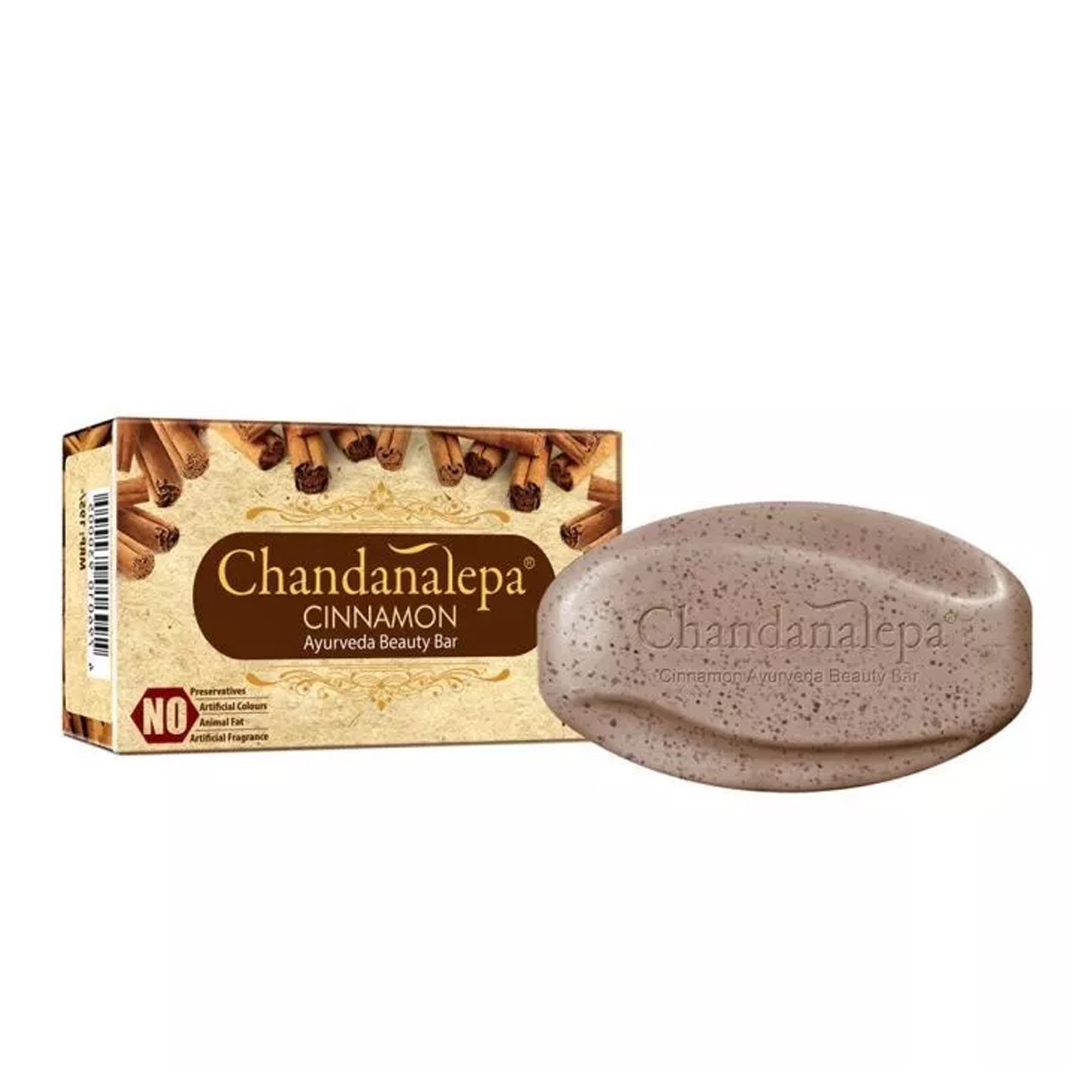 CHANDANALEPA Ayurveda Cinnamon Beauty Soap Ceylon Herbal Soap for SKIN CARE 100g