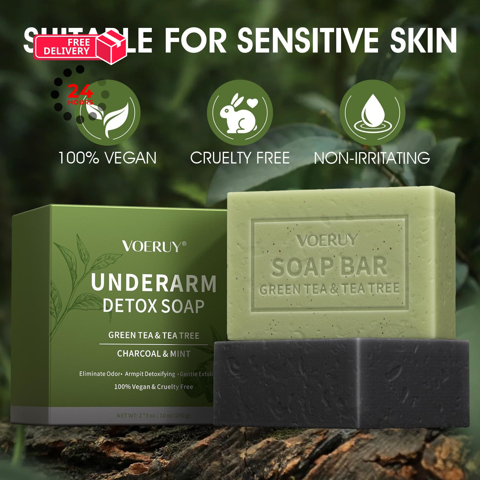 Underarm Detox Soap, 2 Pcs Armpit Soap with 4.94 Ounce (Pack of 2)