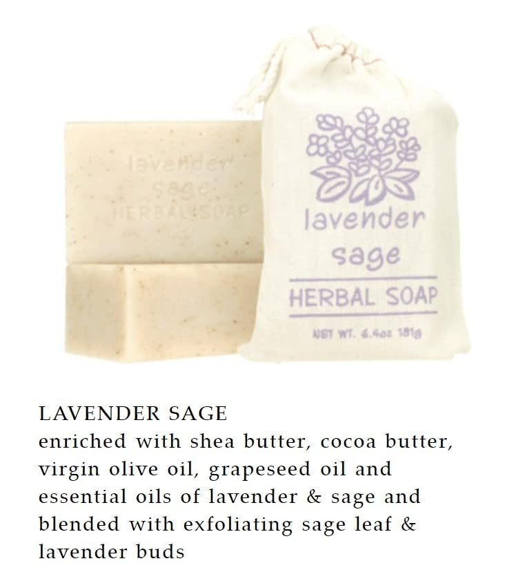 Greenwich Bay Trading Co. Herbal Bar Soap Set 6 Scents, 6.4 Oz Each, Made in USA