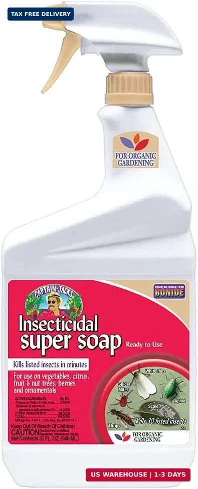 Bonide Captain Jack’s Insecticidal Super Soap, 32 oz Ready-to-Use Spray For Orga