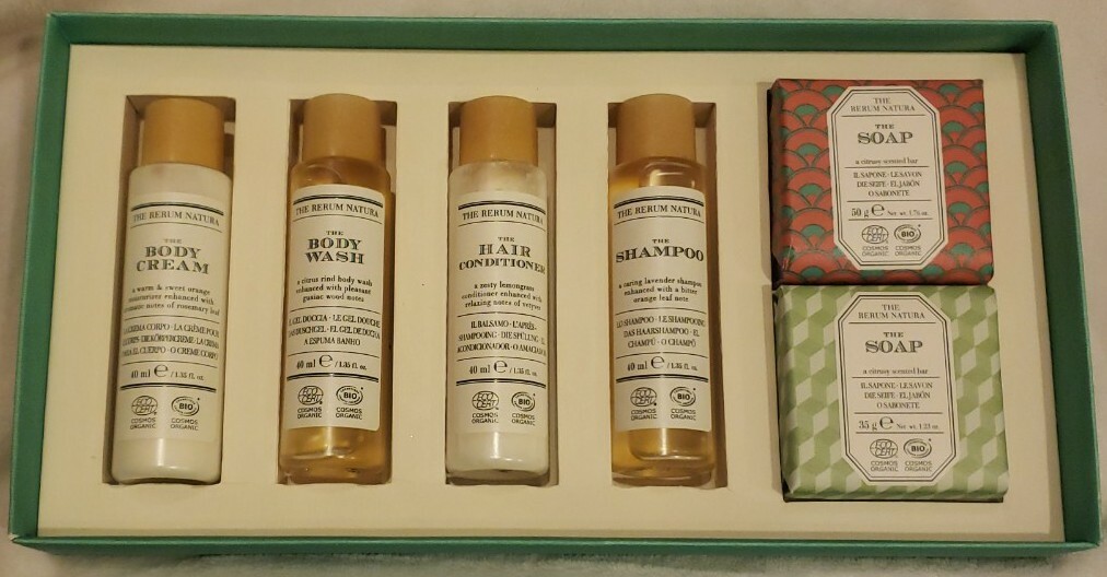 The Rerum Natura The Travel Basics – 2 Soap/Shampoo/Cond./Body Wash/Body Cream
