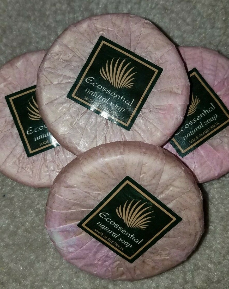 Lot of 4 Ecossential Bath & Body Natural Soap Made in Australia Travel Size