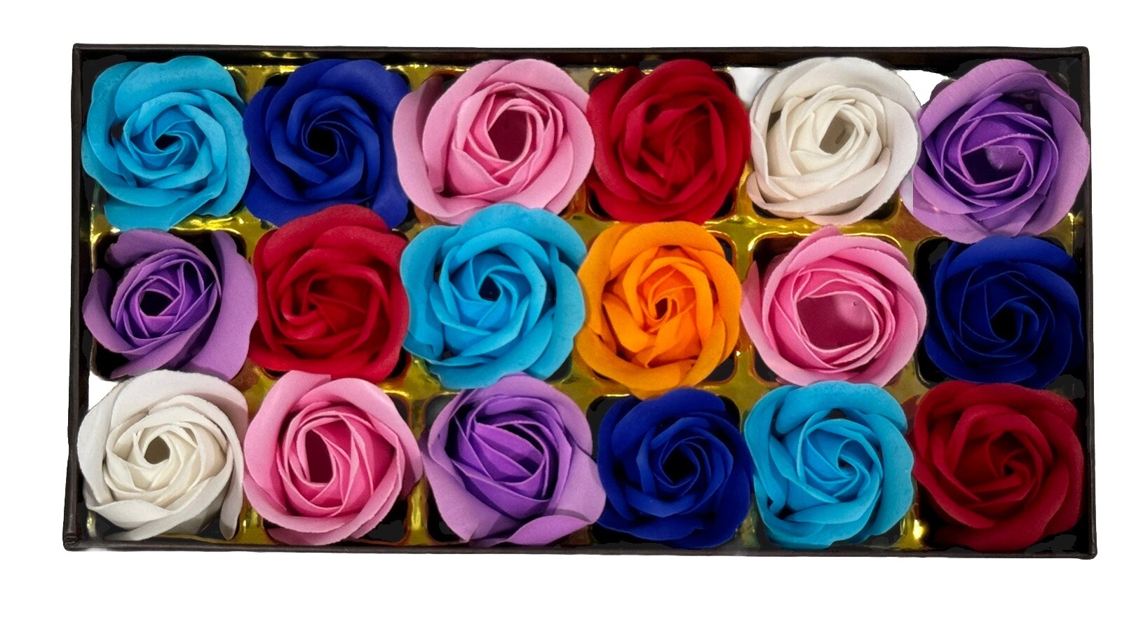 Rose Soap Box – 18 Count Multi Color