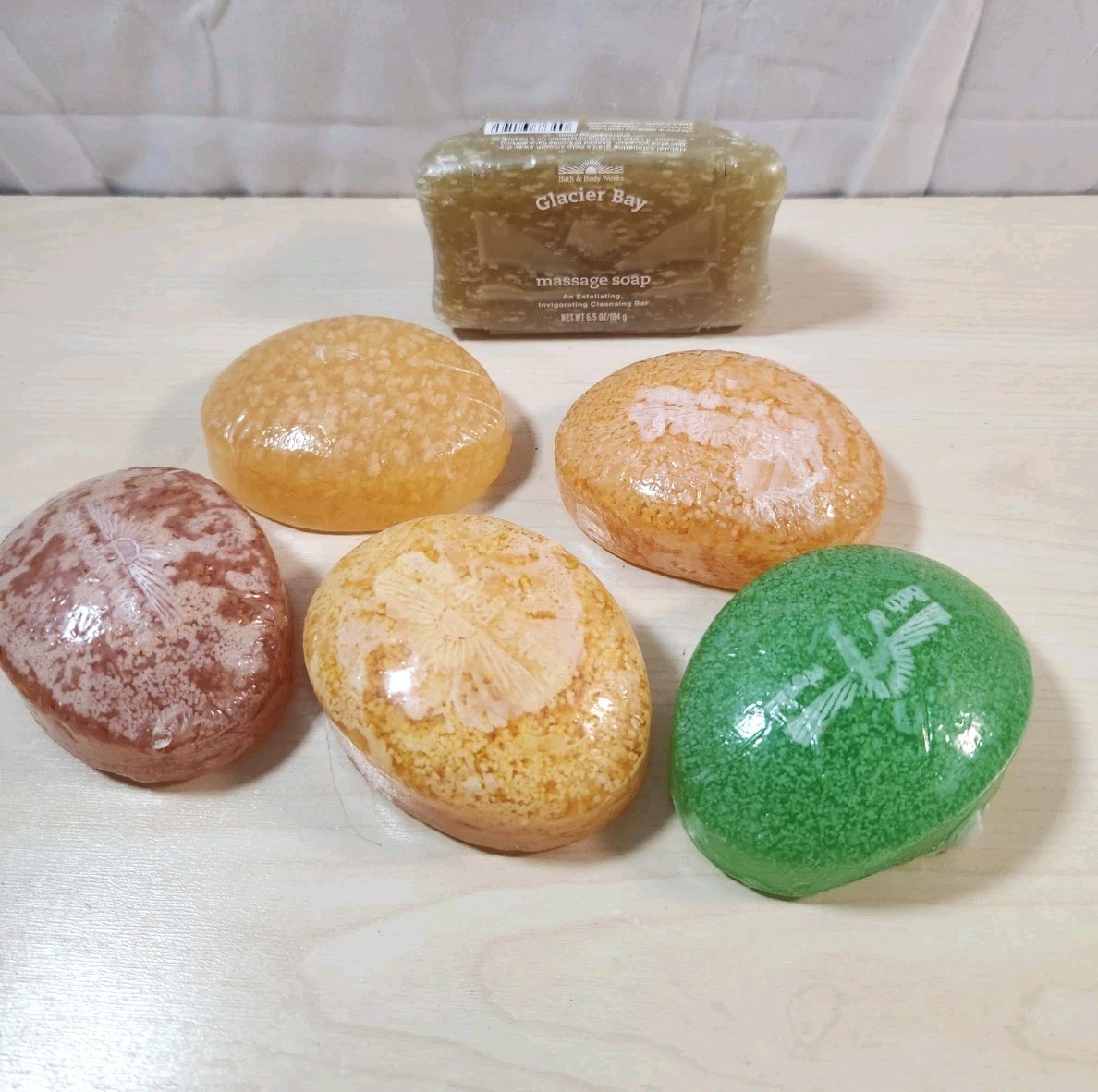Vintage Bath & Body Works Glycerin Soap Massage Glacier Bay 6pcs Various Scents
