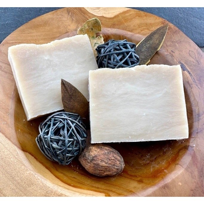 Handcrafted Natural Bar Soap Sandalwood Bourbon Scent Organic Ingredients 4.5oz