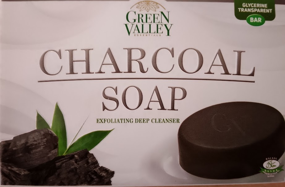 Green Valley CHARCOAL SOAP Exfoliating Deep Cleanser Bar Natural Glow Skin