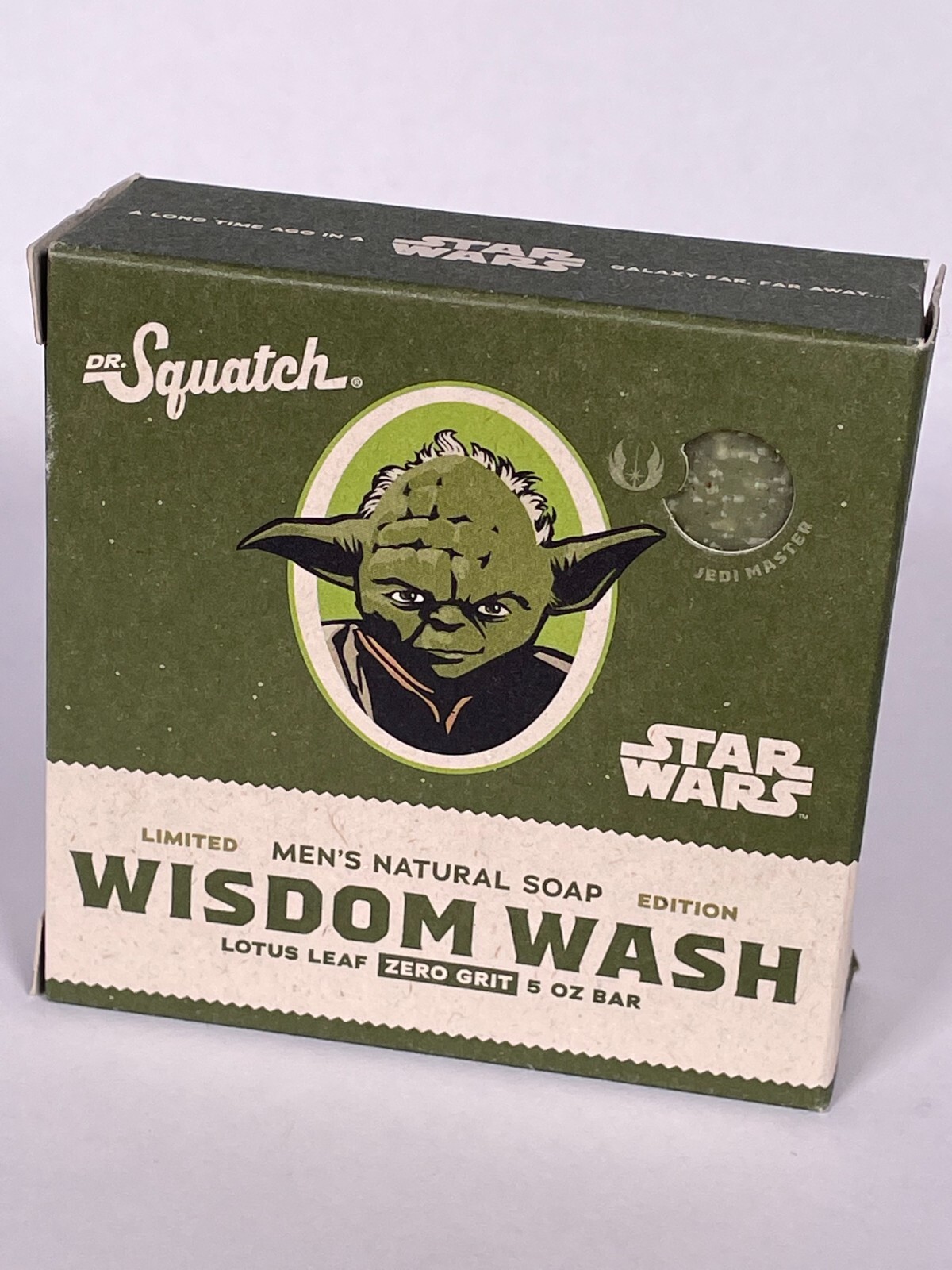 Dr Squatch WISDOM WASH Yoda Star Wars Mens 5oz Bar Soap Zero Grit
