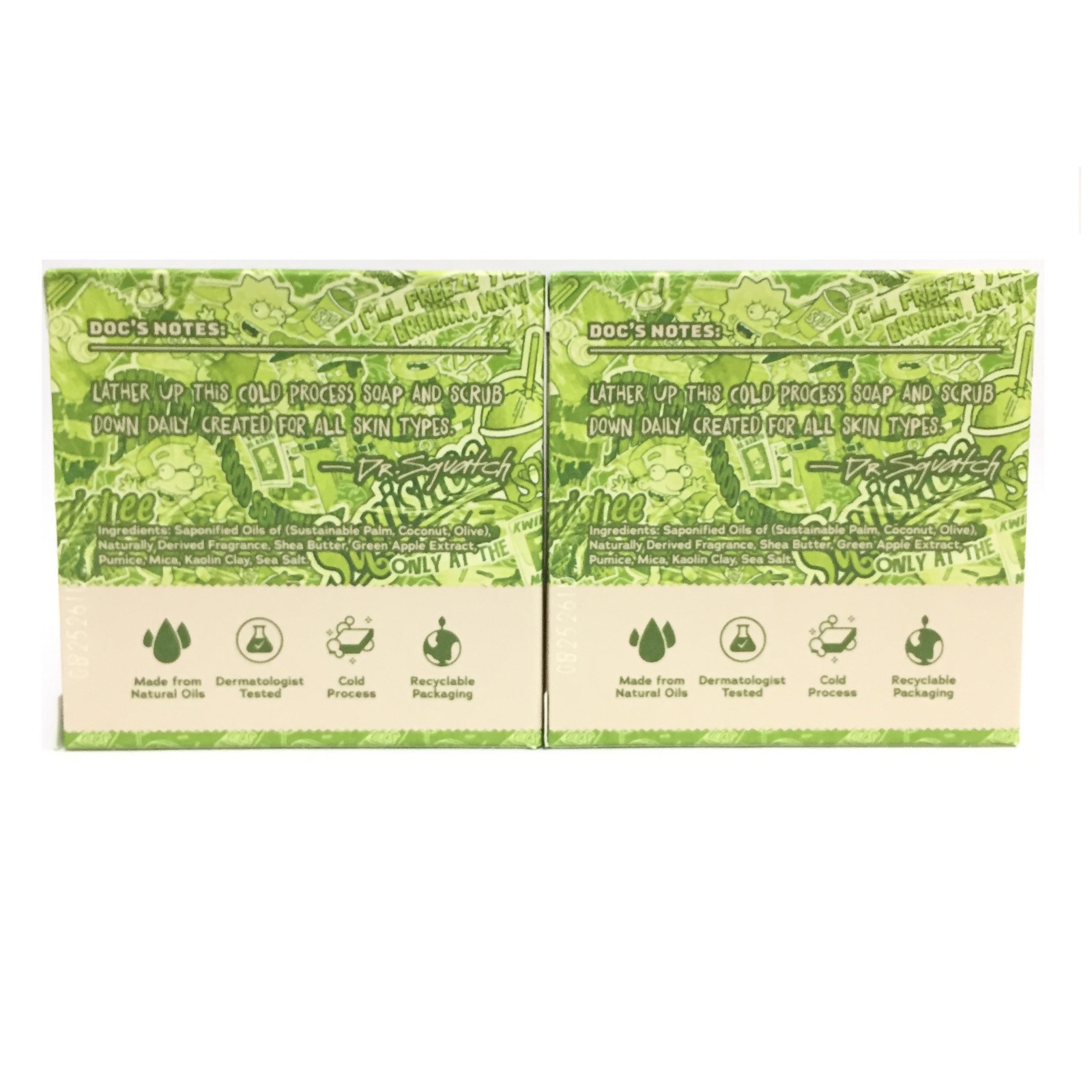 (2 PACK) Dr. Squatch Men’s Natural Soap – Squishee Supreme/The Simpsons, 5 oz
