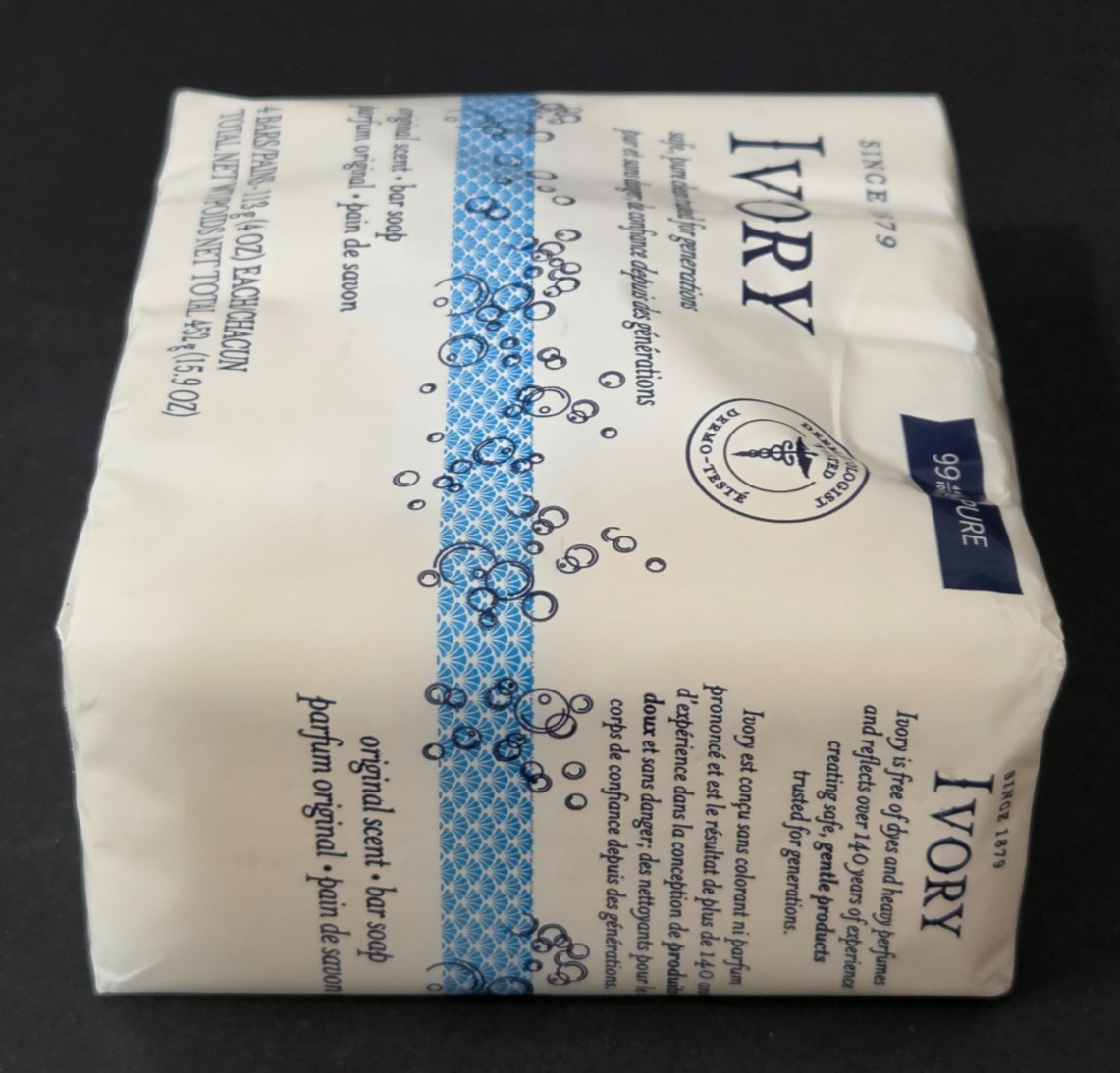 Ivory Bar Soap Original Scent VTG NEW SEALED 4 Bars – 4 OZ Each 99.44% Pure Proc