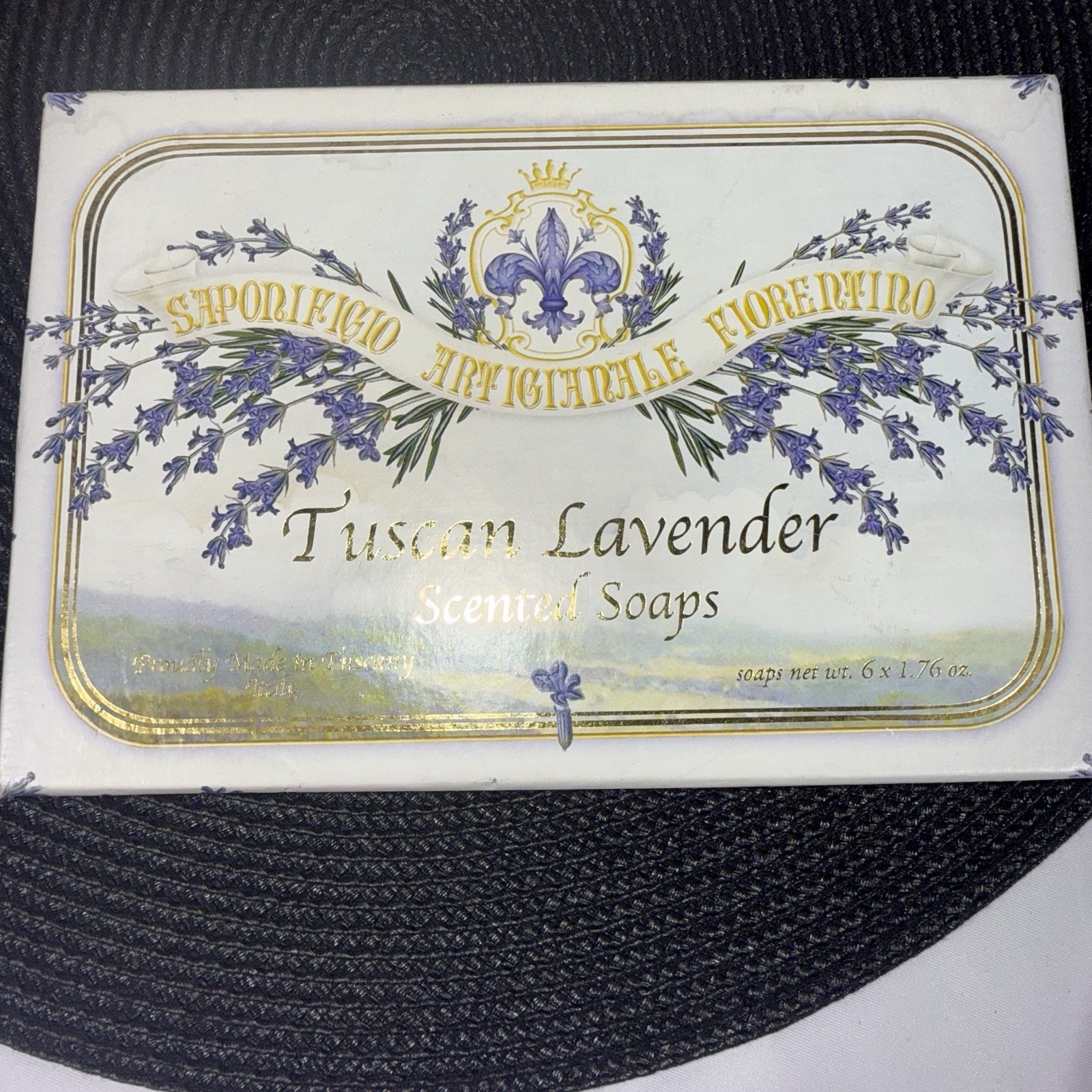NEW 6 Handmade Italian Tuscan Lavender Soaps Saponificio Artigianale Fiorentino