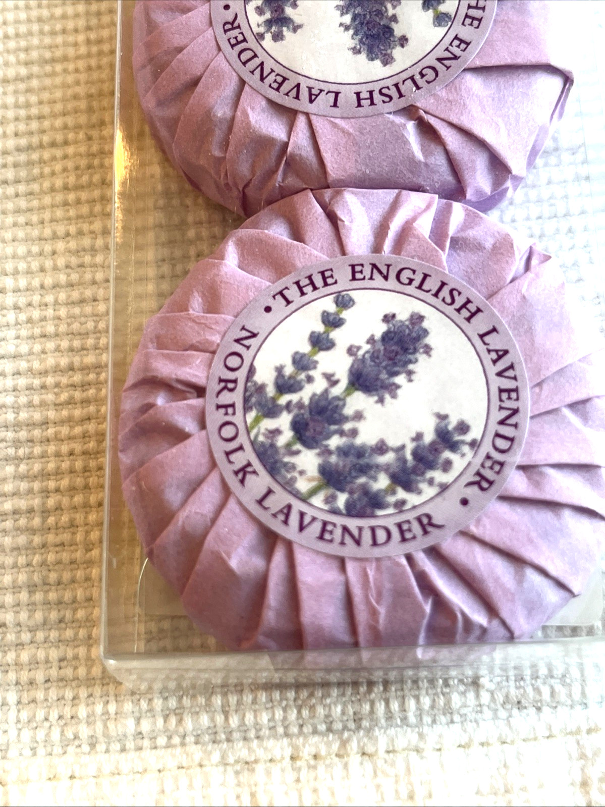 Caley Mill Norfolk Lavender Ltd. Soap Set Of 4 Guest Soaps New In Pkg Uk