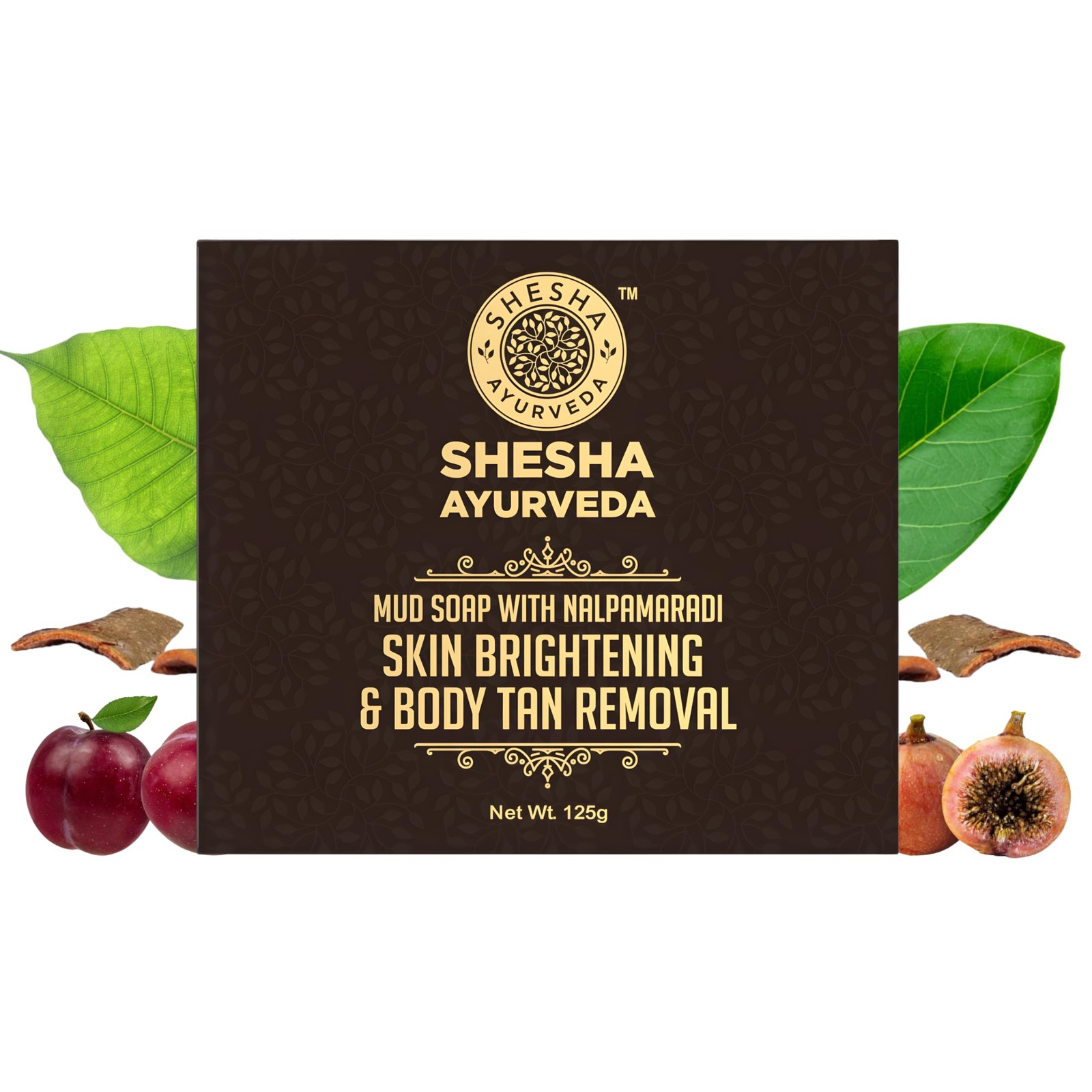 Shesha Ayurveda Mud Soap 125g | Skin Brightening Herbal Bath Bar