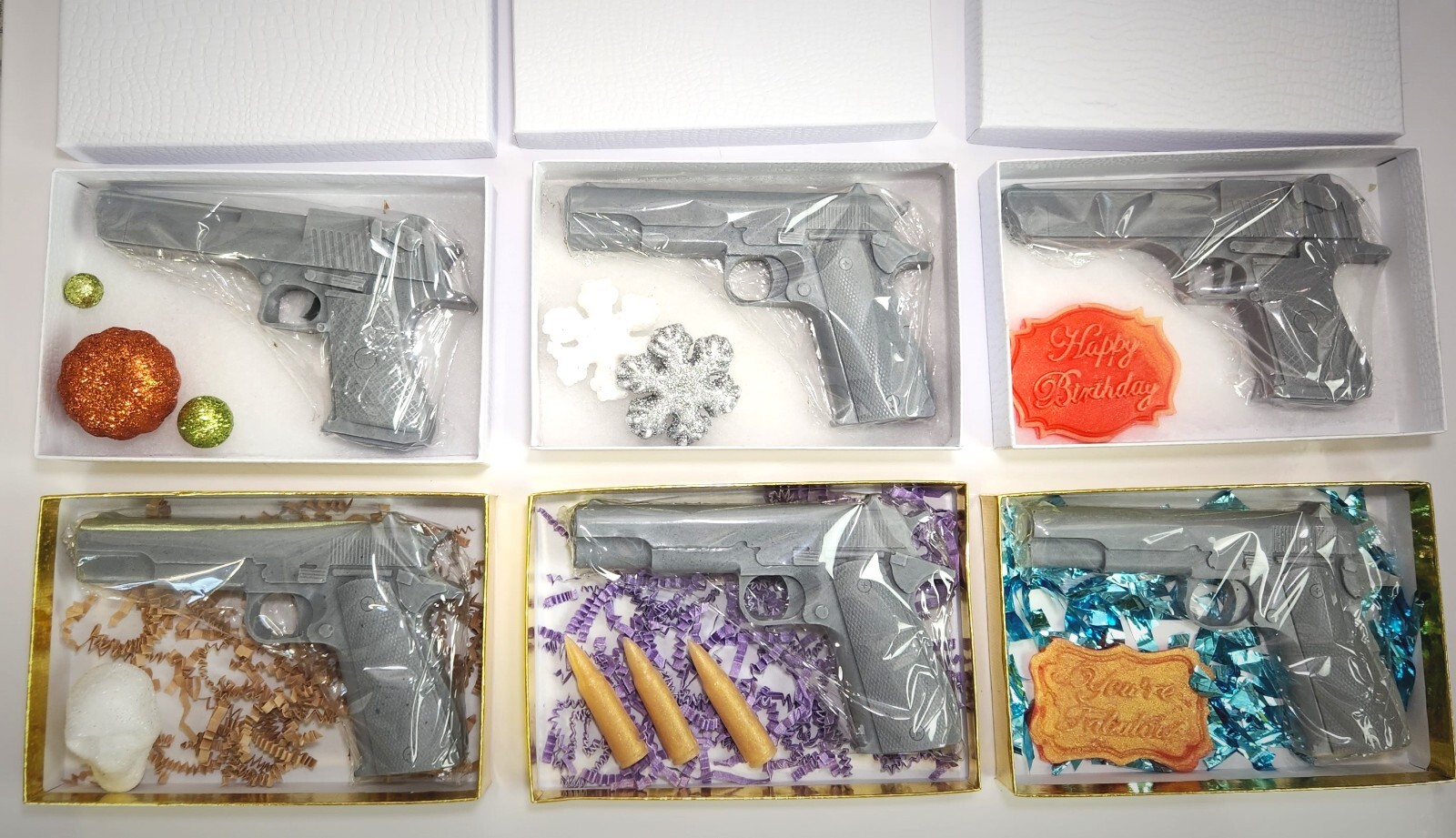SOAP Handmade Gift for Him, Men, Man, Boys, Teen, shaped as gun, pistol, grenade