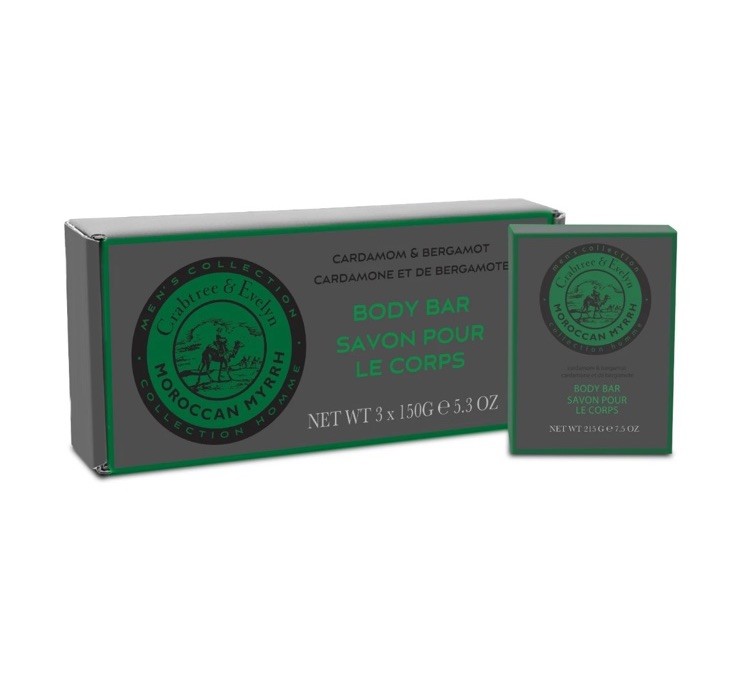 Crabtree & Evelyn Moroccan Myrrh Body Bar Soap 3x 5.29 oz Each