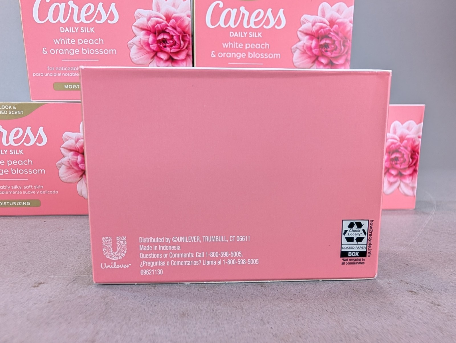 Caress Daily Silk White Peach & Orange Blossom 3.75oz Bar Soap Lot of 7
