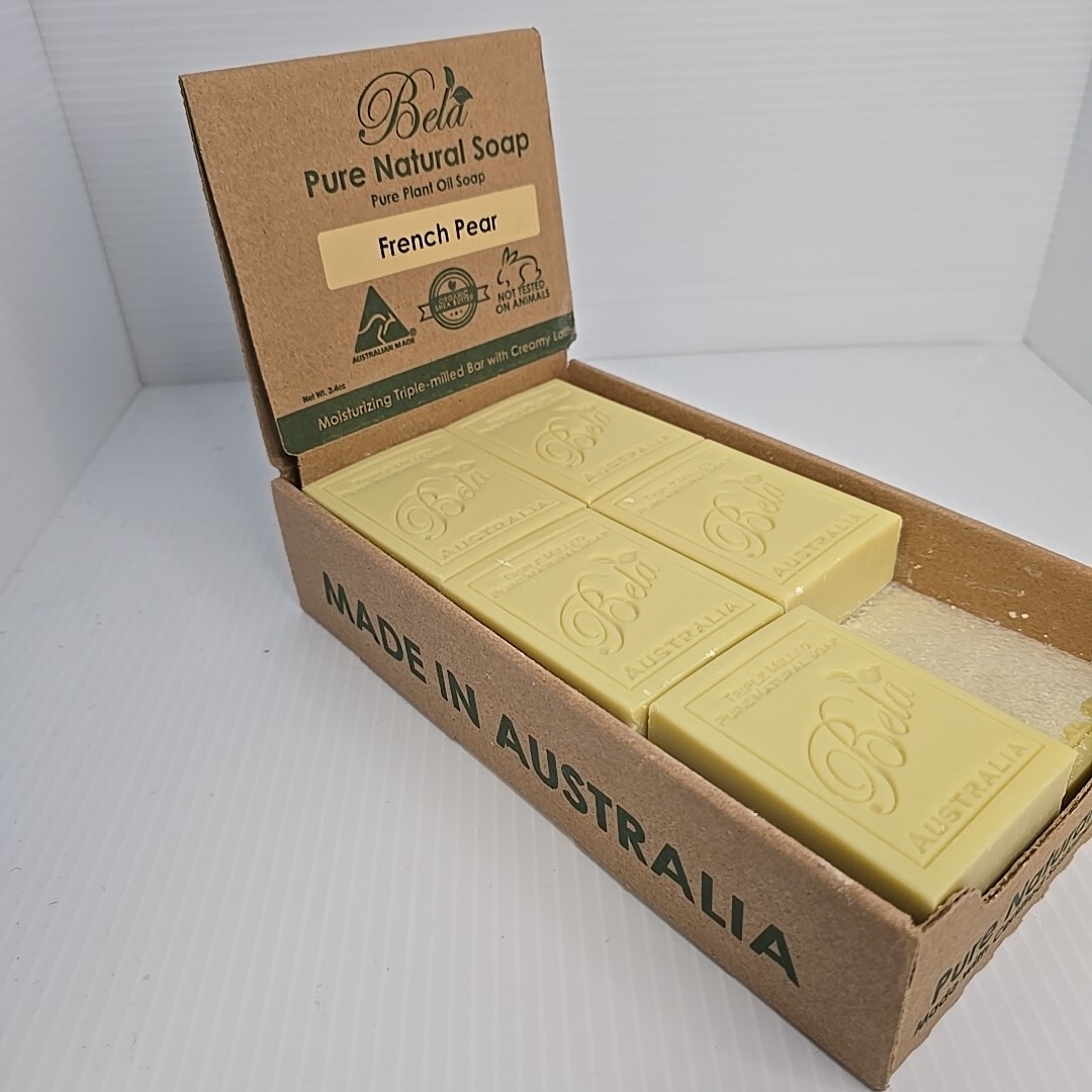 Bela All Natural Vegan Triple Milled French Pair Scented Soap